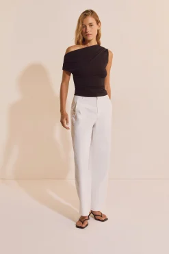Pantalon barrel avec coton