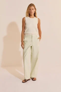 Pantalon barrel avec coton