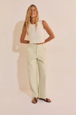 Pantalon barrel avec coton