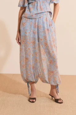 Pantalon bouffant à motifs