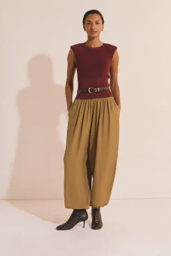 Pantalon bouffant satiné