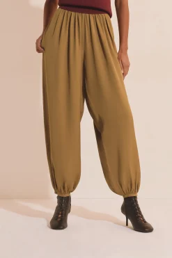 Pantalon bouffant satiné