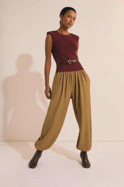 Pantalon bouffant satiné