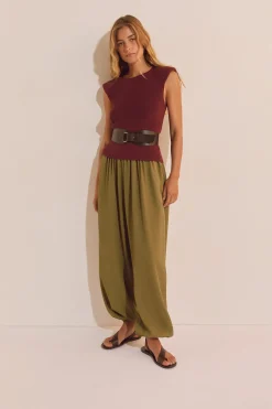 Pantalon bouffant satiné