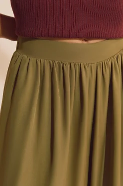 Pantalon bouffant satiné