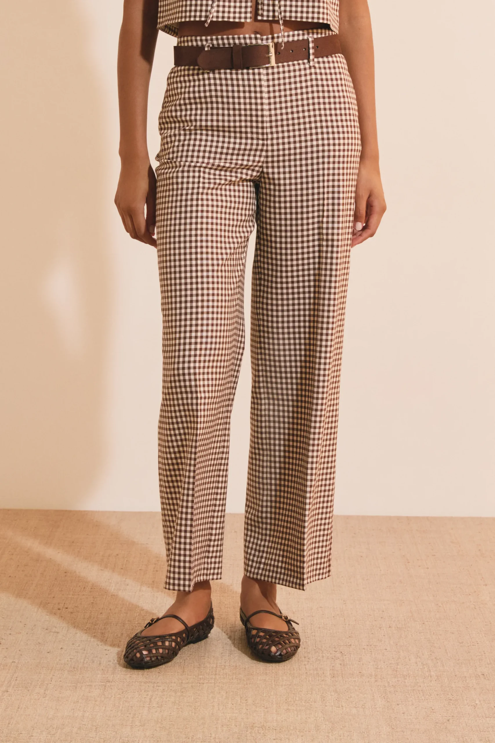 Pantalon à carreaux