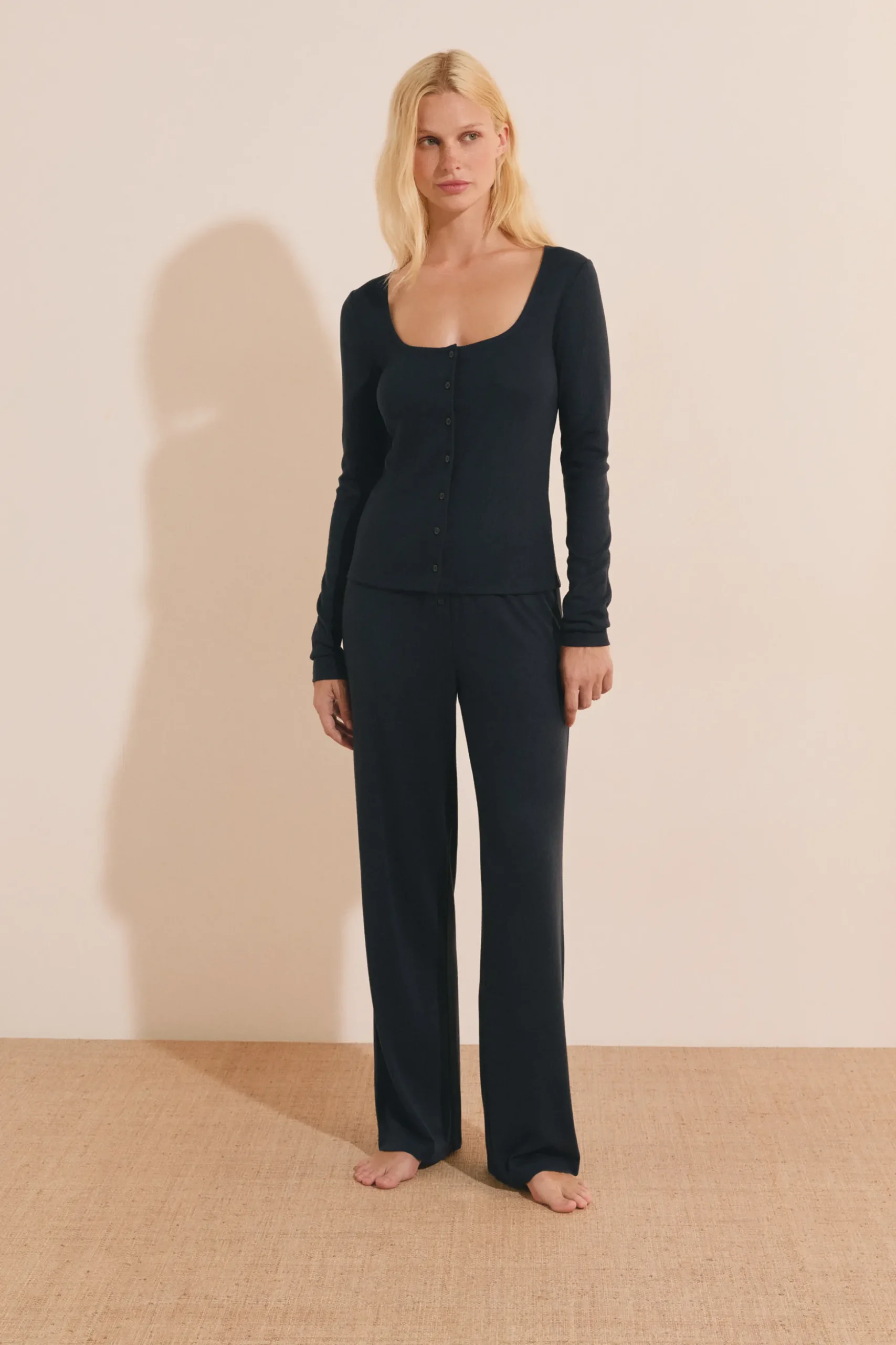 Pantalon de pyjama avec boutons