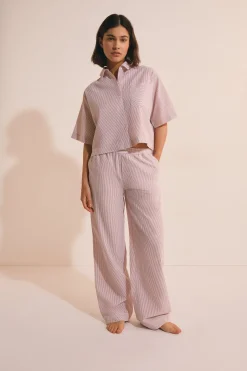 Pantalon de pyjama avec coton gaufré