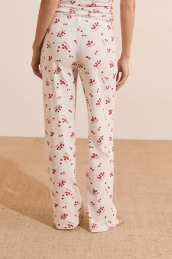 Pantalon de pyjama avec coton et motifs tomates
