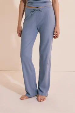 Pantalon de pyjama avec coton côtelé