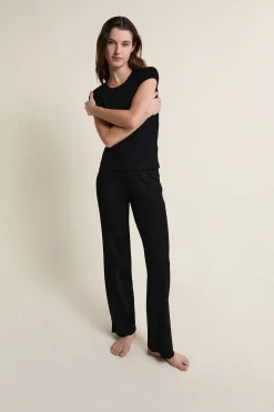 Pantalon de pyjama avec coton côtelé
