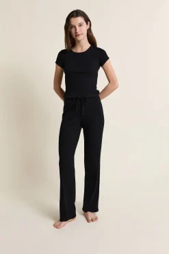 Pantalon de pyjama avec coton côtelé