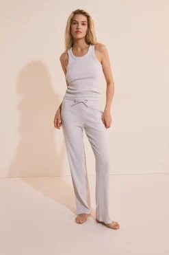 Pantalon de pyjama avec coton côtelé