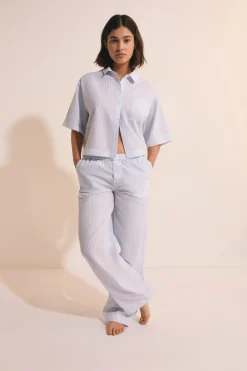 Pantalon de pyjama avec coton gaufré