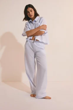 Pantalon de pyjama avec coton gaufré