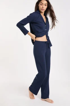 Pantalon de pyjama avec coton côtelé