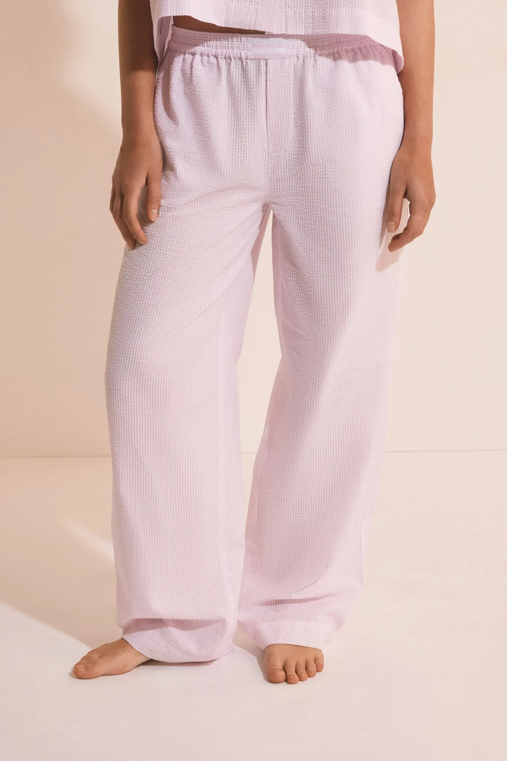 Pantalon de pyjama avec coton gaufré