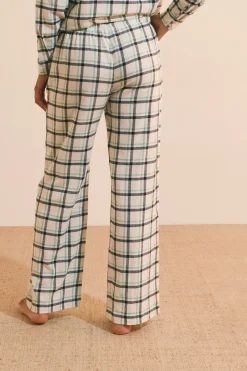Pantalon de pyjama à carreaux en coton