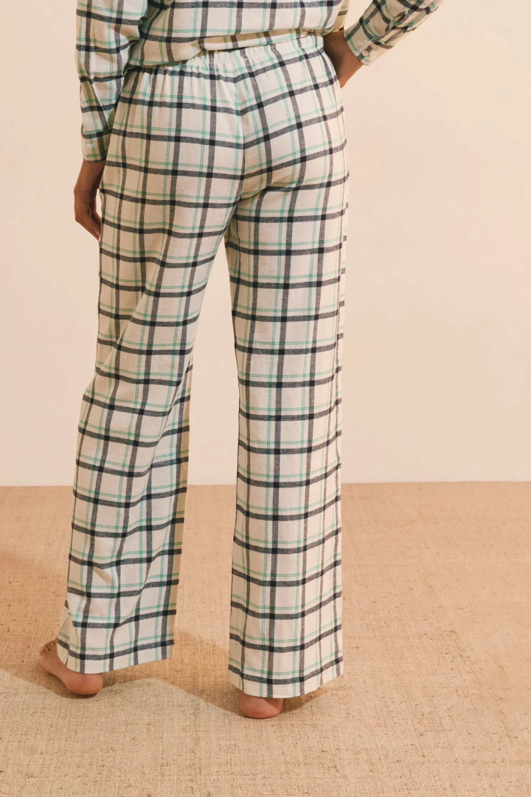Pantalon de pyjama à carreaux en coton