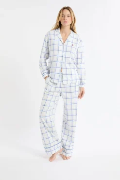 Pantalon de pyjama à carreaux en coton