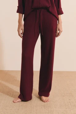 Pantalon de pyjama côtelé