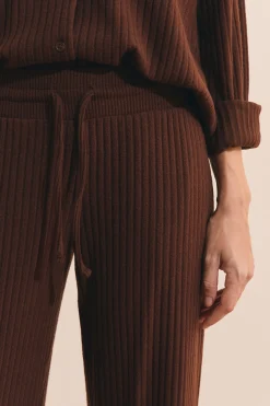 Pantalon de pyjama côtelé
