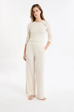 Pantalon de pyjama côtelé