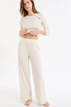Pantalon de pyjama côtelé