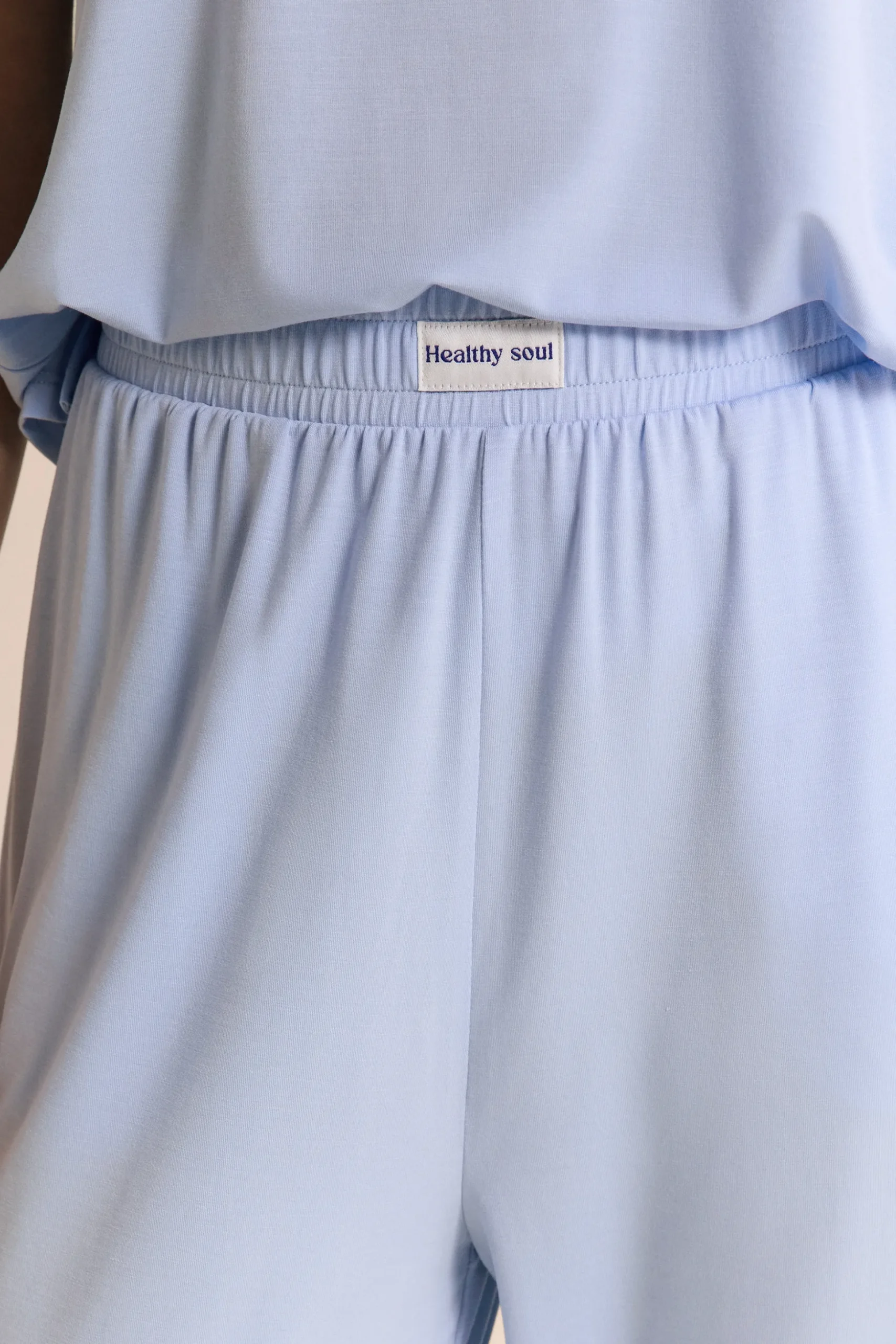 Pantalon de pyjama droit élastiqué réalisé avec une fibre enrichie en Aloe Vera