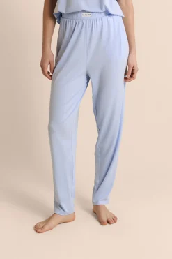 Pantalon de pyjama droit élastiqué réalisé avec une fibre enrichie en Aloe Vera