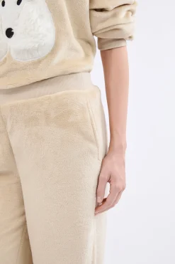 Pantalon de pyjama effet velours