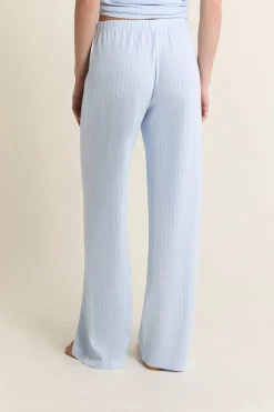 Pantalon de pyjama en coton en pointelle