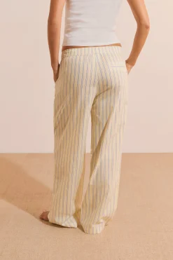 Pantalon de pyjama en coton à rayures