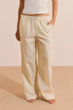 Pantalon de pyjama en coton à rayures