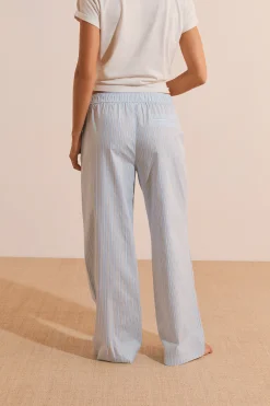 Pantalon de pyjama en coton à rayures