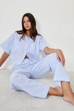 Pantalon de pyjama à fines rayures