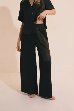 Pantalon de pyjama large en soie