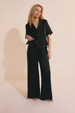 Pantalon de pyjama large en soie