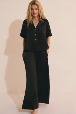 Pantalon de pyjama large en soie