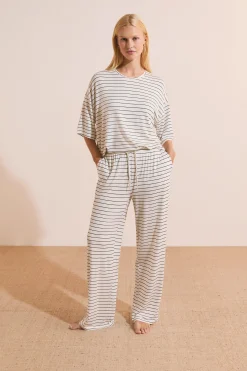 Pantalon de pyjama large élastiqué