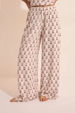 Pantalon de pyjama élastiqué à motifs