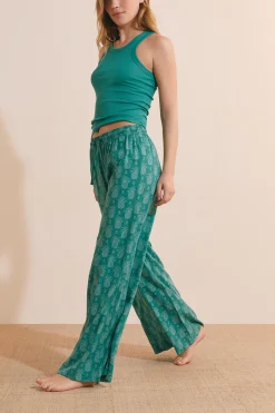 Pantalon de pyjama 7/8 à motifs