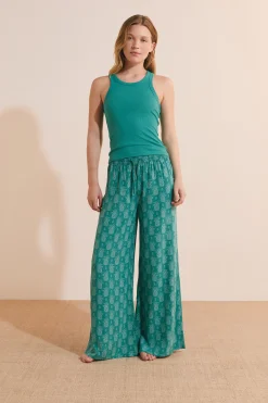 Pantalon de pyjama 7/8 à motifs