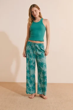 Pantalon de pyjama 7/8 à motifs