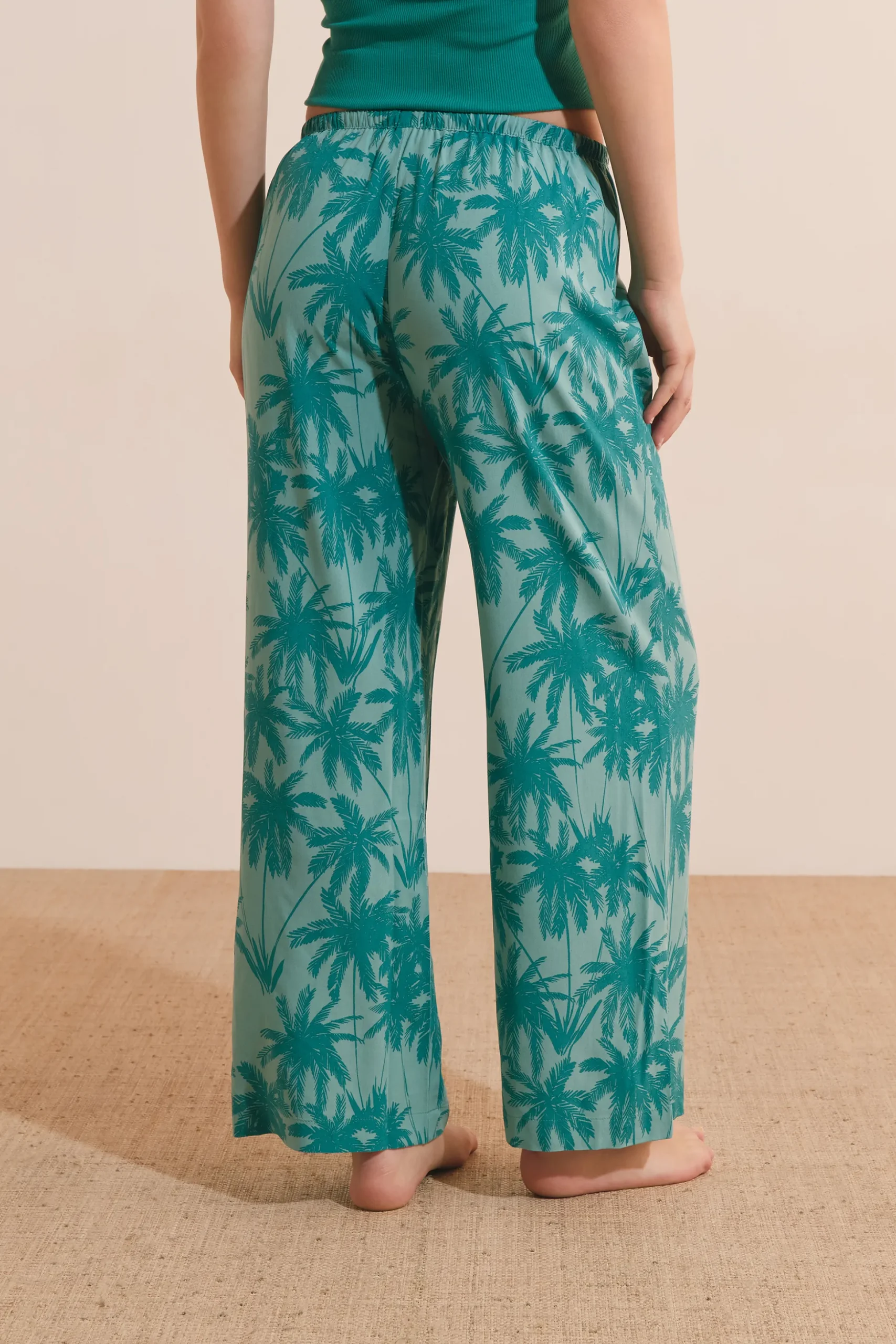 Pantalon de pyjama 7/8 à motifs