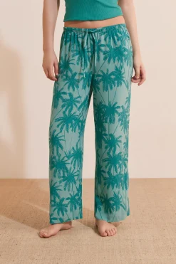 Pantalon de pyjama 7/8 à motifs