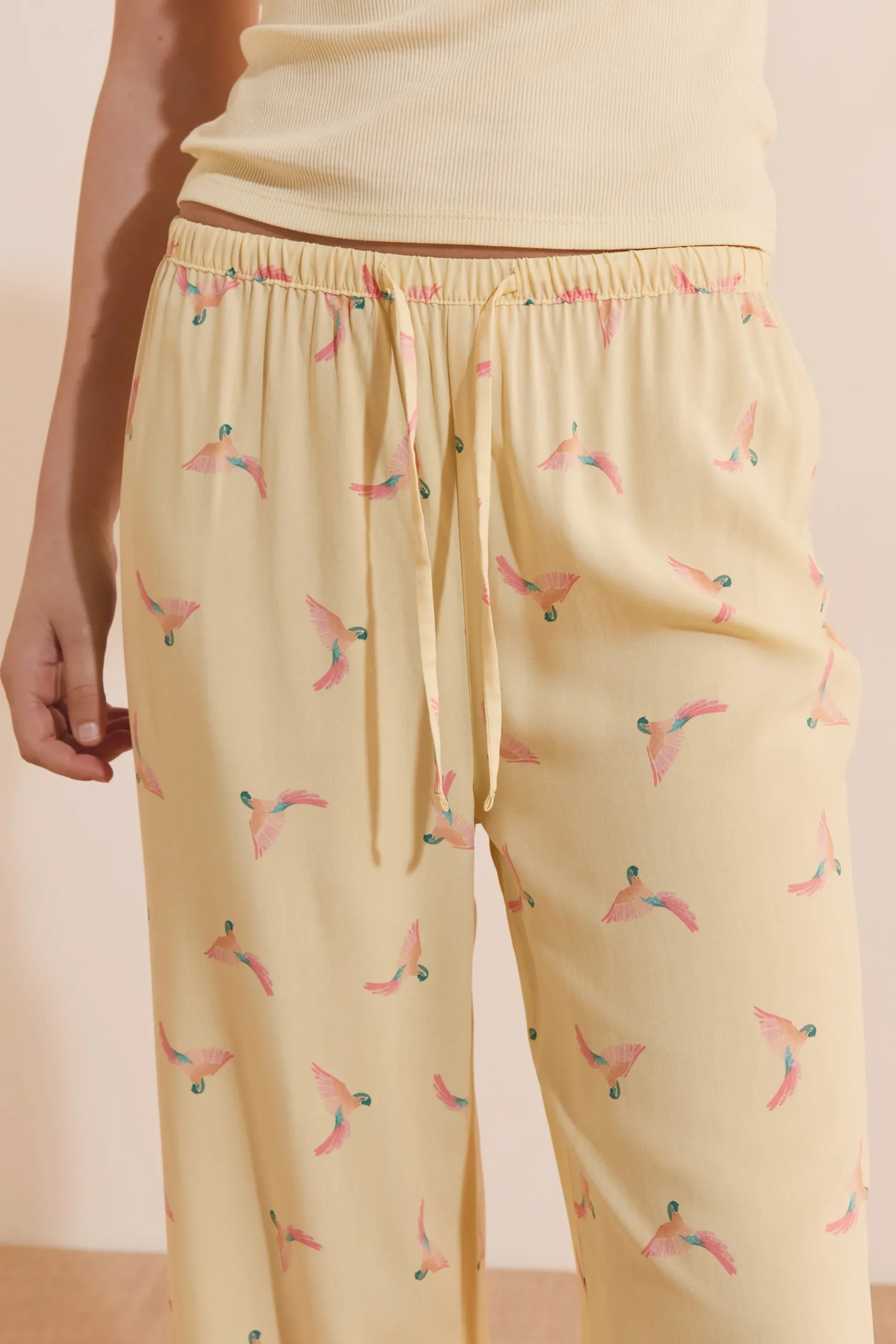 Pantalon de pyjama 7/8 à motifs