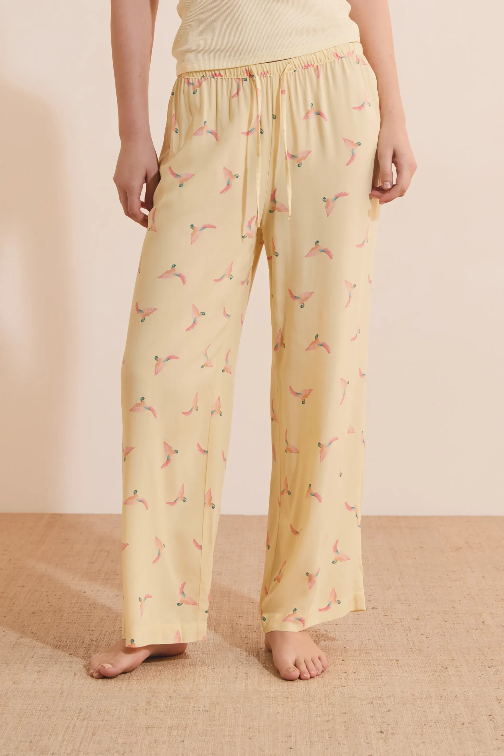Pantalon de pyjama 7/8 à motifs