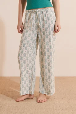 Pantalon de pyjama 7/8 à motifs