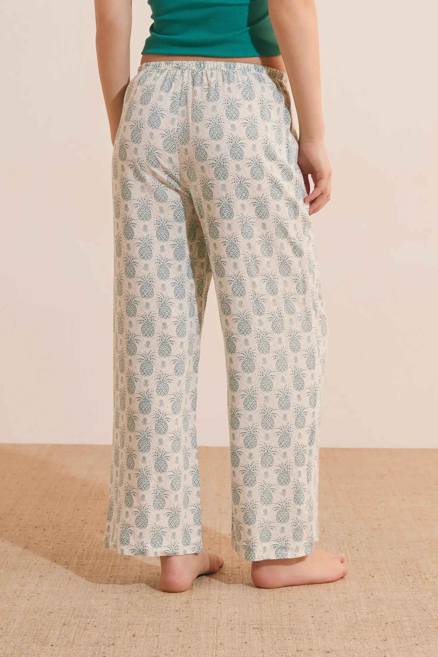 Pantalon de pyjama 7/8 à motifs